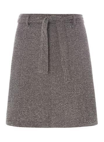 Dorothy Perkins Grey Tie Waisted A-line Mini Skirt