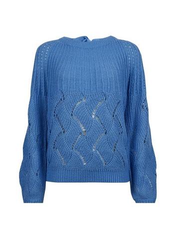 *vila Blue Balloon Sleeve Jumper