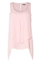 Dorothy Perkins *roman Originals Light Pink Chiffon Top