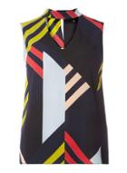Dorothy Perkins Geometric Print Choker Top