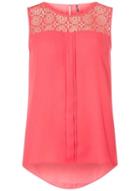 Dorothy Perkins *only Red Lace Yoke Top