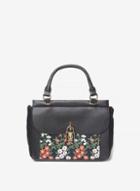 Dorothy Perkins Black Floral Embroidery Print Tote Bag