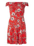 Dorothy Perkins Red Floral Bardot Dress