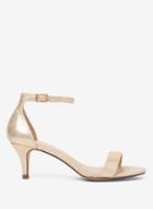 Dorothy Perkins Wide Fit Gold Pu Sunset Kitten Heel Sandals