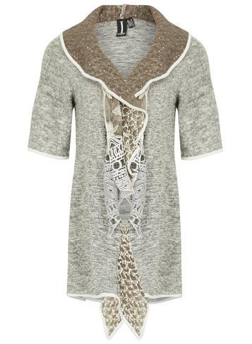 Dorothy Perkins *izabel London Grey Floral Cardigan