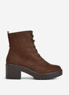 Dorothy Perkins Wide Fit Chocolate Adela Boots