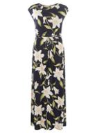 Dorothy Perkins Navy Lily Print Tassel Maxi Dress