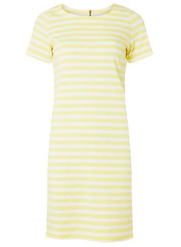 Dorothy Perkins *vila Yellow And White Tinny Shift Dress