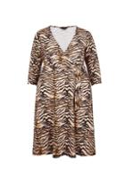 Dorothy Perkins *dp Curve Brown Zebra Print Wrap Dress