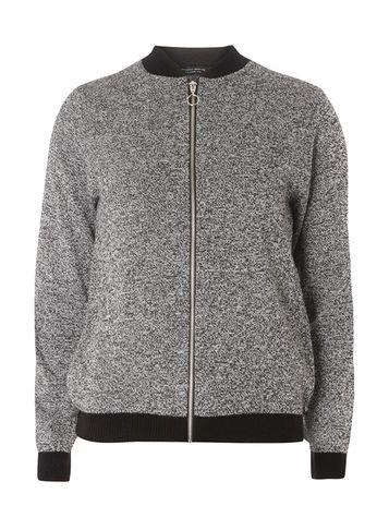 Dorothy Perkins Salt And Pepper Bomber Jacket