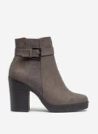 Dorothy Perkins Wide Fit Grey Aggy Ankle Boots