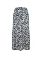 Dorothy Perkins Navy Ditsy Print Interlocking Textured Yarn Midi Skirt