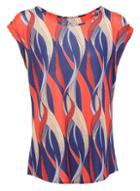 *izabel London Navy Abstract Print T-shirt