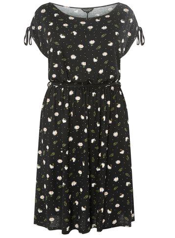 Dorothy Perkins Dp Curve Multi Coloured Daisy And Spot Print Midi Dress