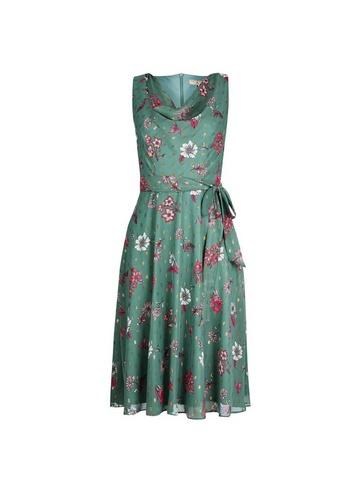 *billie & Blossom Petite Sage Floral Print Cowl Midi Dress