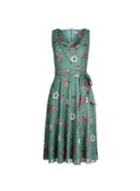 *billie & Blossom Petite Sage Floral Print Cowl Midi Dress