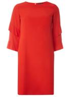 Dorothy Perkins Red Ruffle Sleeve Shift Dress