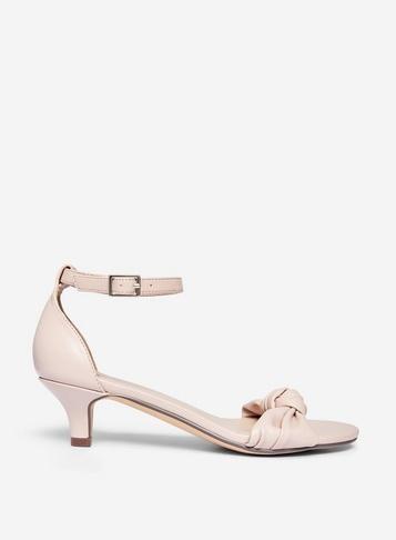 Dorothy Perkins Nude 'sunshine' Kitten Heel Sandals