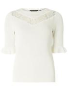Dorothy Perkins Ivory Lace Insert T-shirt