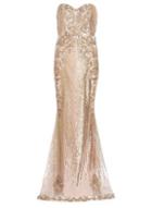 Dorothy Perkins *quiz Gold Sequin Maxi Dress