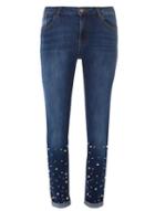 Dorothy Perkins Indigo Pearl Embellished Harper Jeans