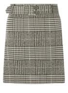Dorothy Perkins Grey Check Print Belted Mini Skirt