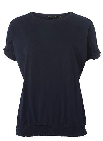 Dorothy Perkins Navy Ruched Cuff And Hem T-shirt