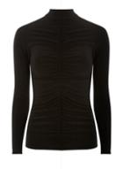 Dorothy Perkins Black Ruched Front Top