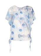 Dorothy Perkins *izabel London Blue Feather Print Top