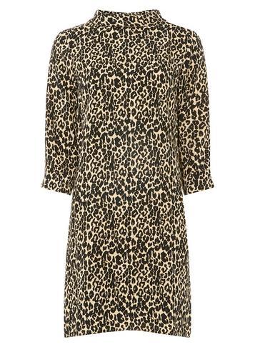 Dorothy Perkins Leopard Print Roll Neck Shift Dress