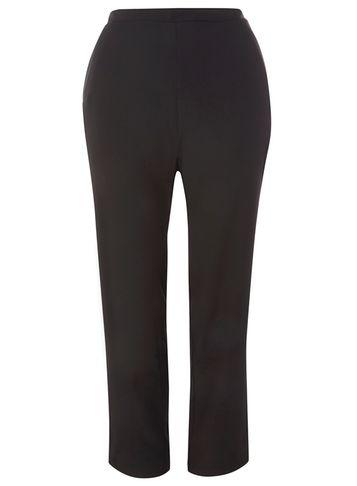 Dorothy Perkins Dp Curve Black Matte Tapered Trousers