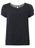 *only Navy Star Print Top