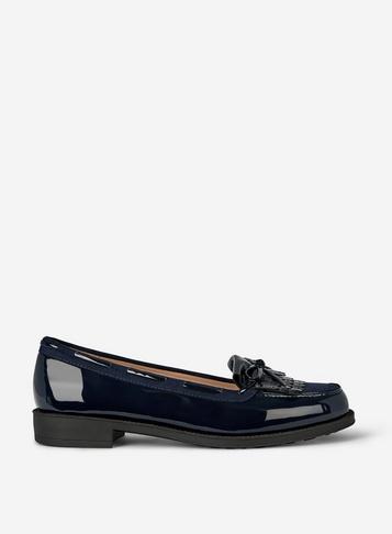 Dorothy Perkins Wide Fit Navy Letty Loafers