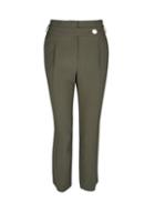 Dorothy Perkins Olive Button Tapered Trousers