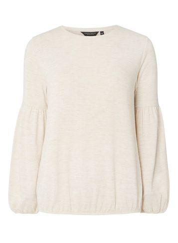 Dorothy Perkins Oatmeal Balloon Sleeve Top