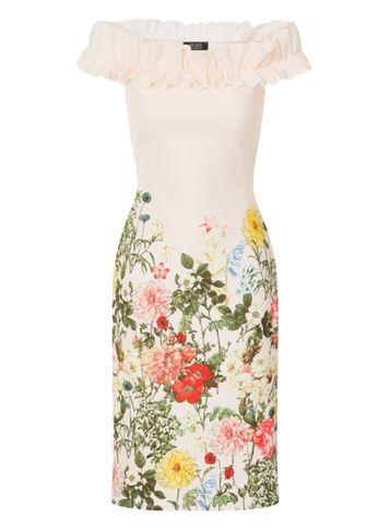 Dorothy Perkins *girls On Film White Print Bardot Dress