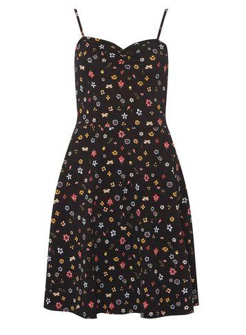 Dorothy Perkins Black Ruched Front Camisole Dress