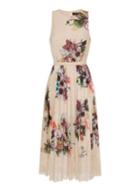 Dorothy Perkins *little Mistress Cream Floral Print Midi Skater Dress