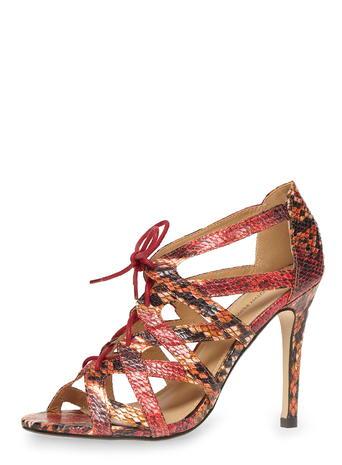 Dorothy Perkins Pink Snake Print Lace Sandals