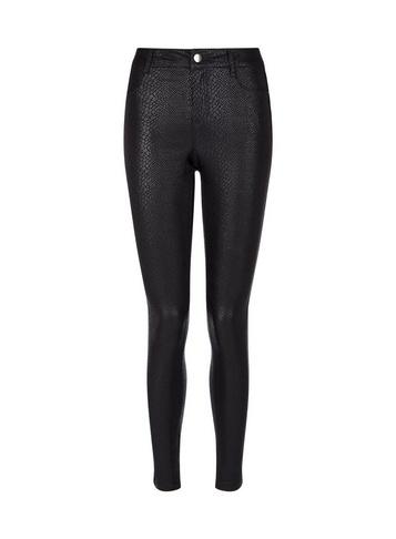 Dorothy Perkins Black 'frankie' Snake Pattern Super Soft Skinny Jeans