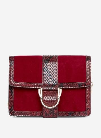 Dorothy Perkins Red Buckle Detail Cross Body Bag