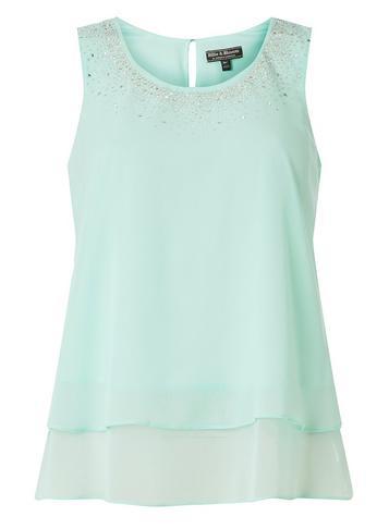 Dorothy Perkins *billie & Blossom Mint Sparkle Shell Top