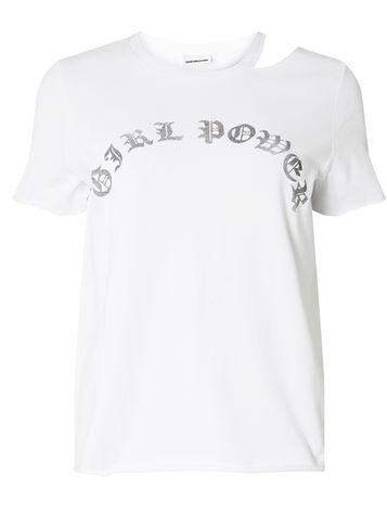 Dorothy Perkins *noisy May White Cut Out Calligraphy T-shirt