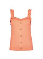 Dorothy Perkins Coral Frill Button Vest