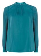 Dorothy Perkins Teal Cut Out Long Sleeve Top