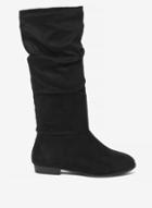 Dorothy Perkins Black 'tessa' Faux Suede Ruched Boots
