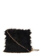 Dorothy Perkins Black Feather Crossbody Bag