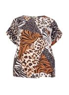 Dorothy Perkins *dp Curve Multi Colour Tropical Print Manipulated Hem Top