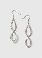 Dorothy Perkins Silver Look Twist Drop Earrings