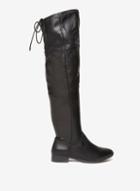 Dorothy Perkins Black 'toni' Faux Leather High Leg Boots
